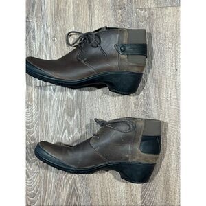 Merrell veranda cloudy brown leather ankle bootie lace up 9